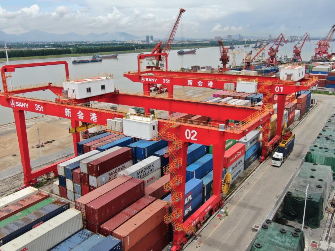 江门B保依托新会港,为企业提供一站式服务。图为新会港。图源:江门市商务局