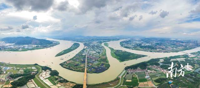佛山三水思贤滘，西江与北江在此汇流成为珠江。