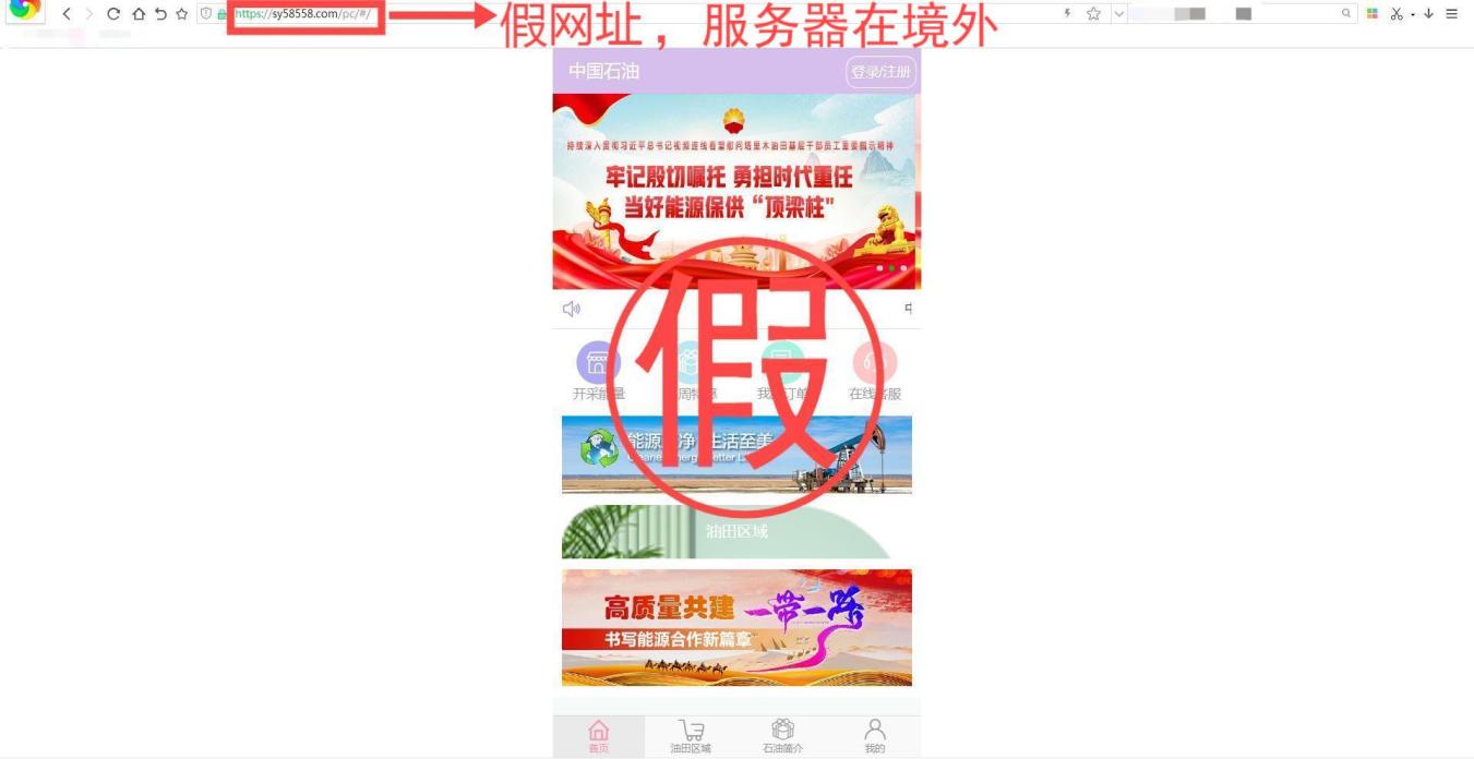 仿冒中石油相关网站，发布虚假“投资项目”